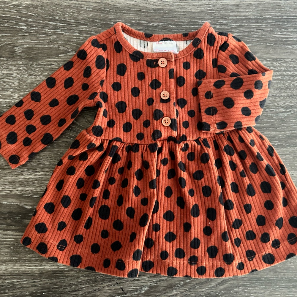 Long sleeve dress (cotton rib knit)